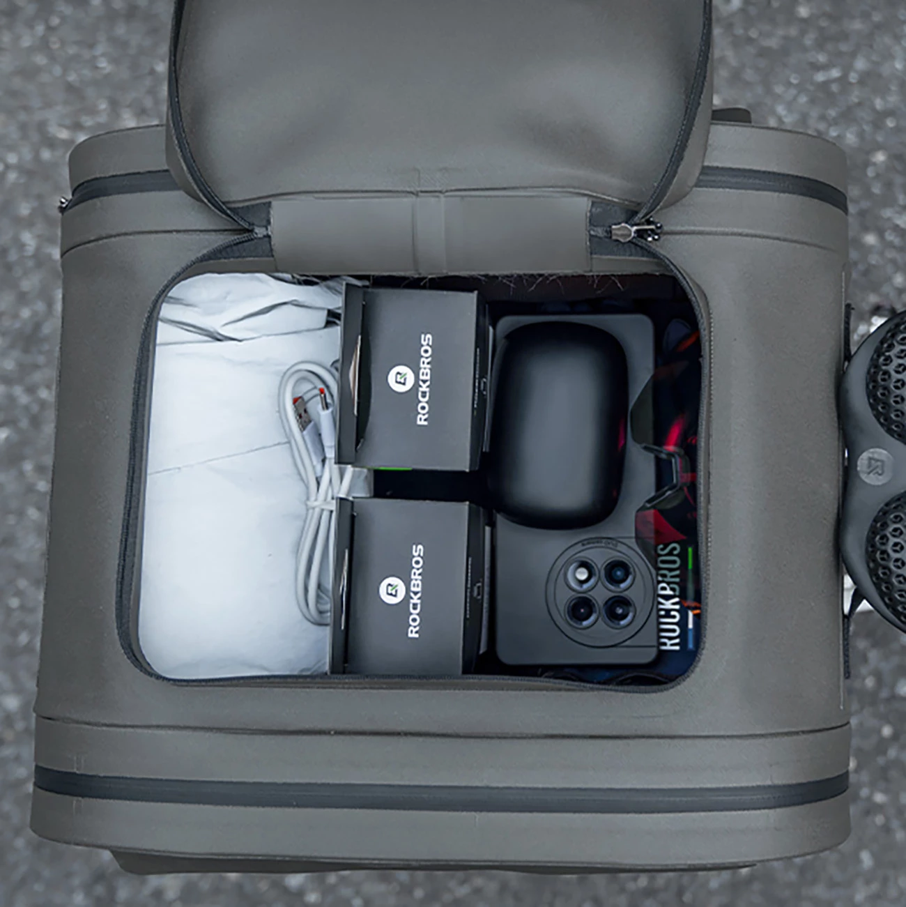 Çantë bagazhi për biçikletë Rockbros 3014009901, 14l, gri