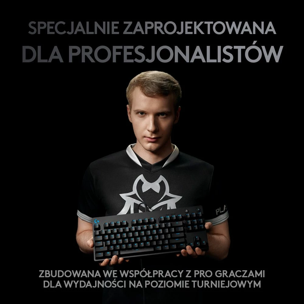 Tastierë gaming Logitech G PRO GX Blue 920-009392, TKL 80%, RGB, USB, US INTL, e zezë