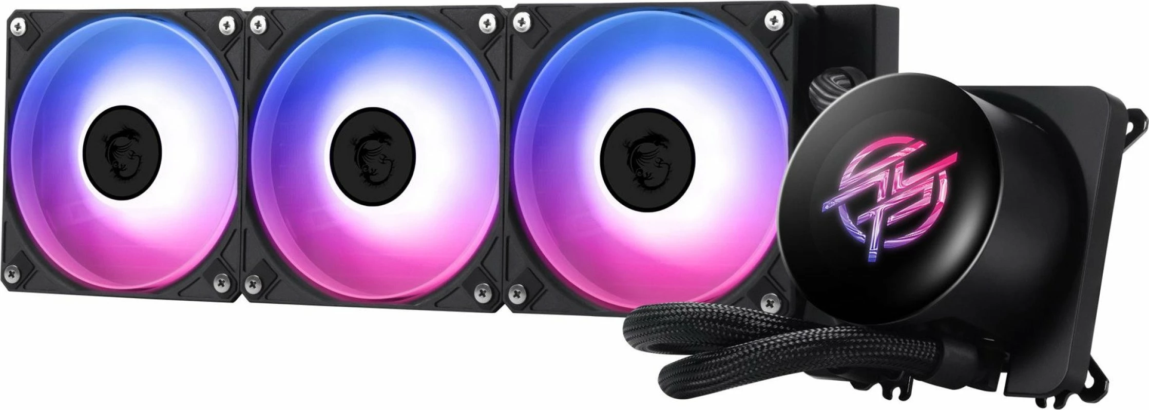 Ftohës me lëng AIO MSI MPG CoreLiquid P13 360 (306-7ZWGA11-L80), 360mm, ARGB, ekran IPS 2.1\", 3x120mm, e zezë
