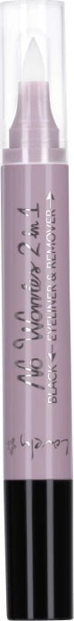 Eyeliner me dy anë Lovely No Worries 2in1 për femra, e zezë, 1 copë