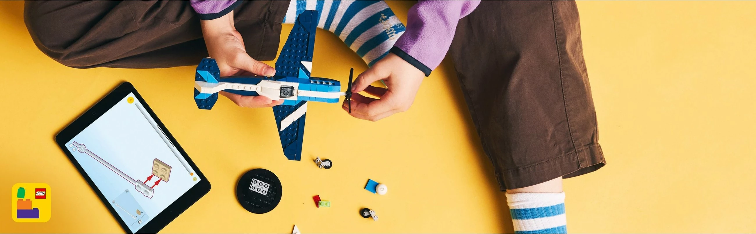 Set ndërtimi LEGO Creator 3-in-1 31160, 178 pjesë, aeroplan garash, blu