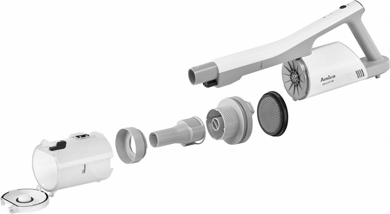 Fshesë me korrent vertikale Amica AURA VM 7050, pa kabllo, 450 ml, e bardhë