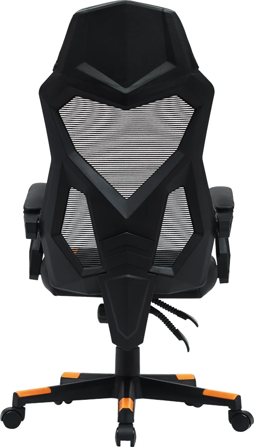 Karrige gaming CANYON Flow MCH01, mesh, pjerrësi 90-135°, deri 120 kg, Zi/Portokalli