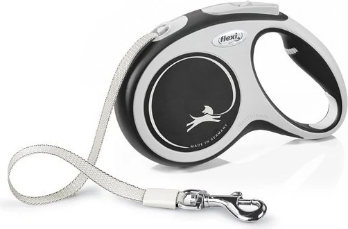 Litar për qen Flexi, 8m, i zi