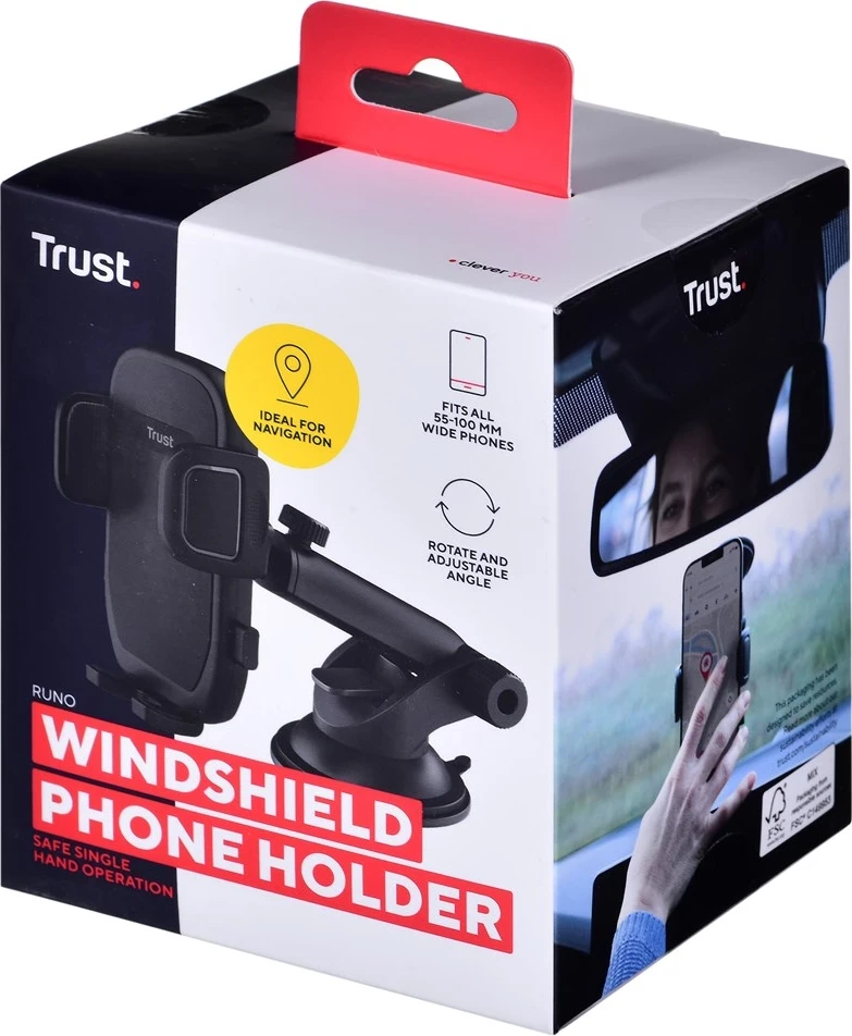 Mbajtës celular Trust Runo, i zi