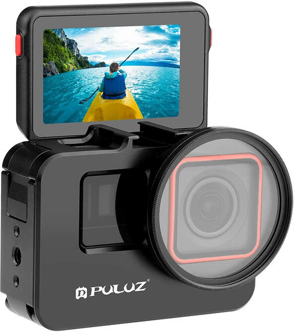 Kasë metalike Puluz PU966B për Insta360 Ace Pro/Ace, me filtër UV, e zezë