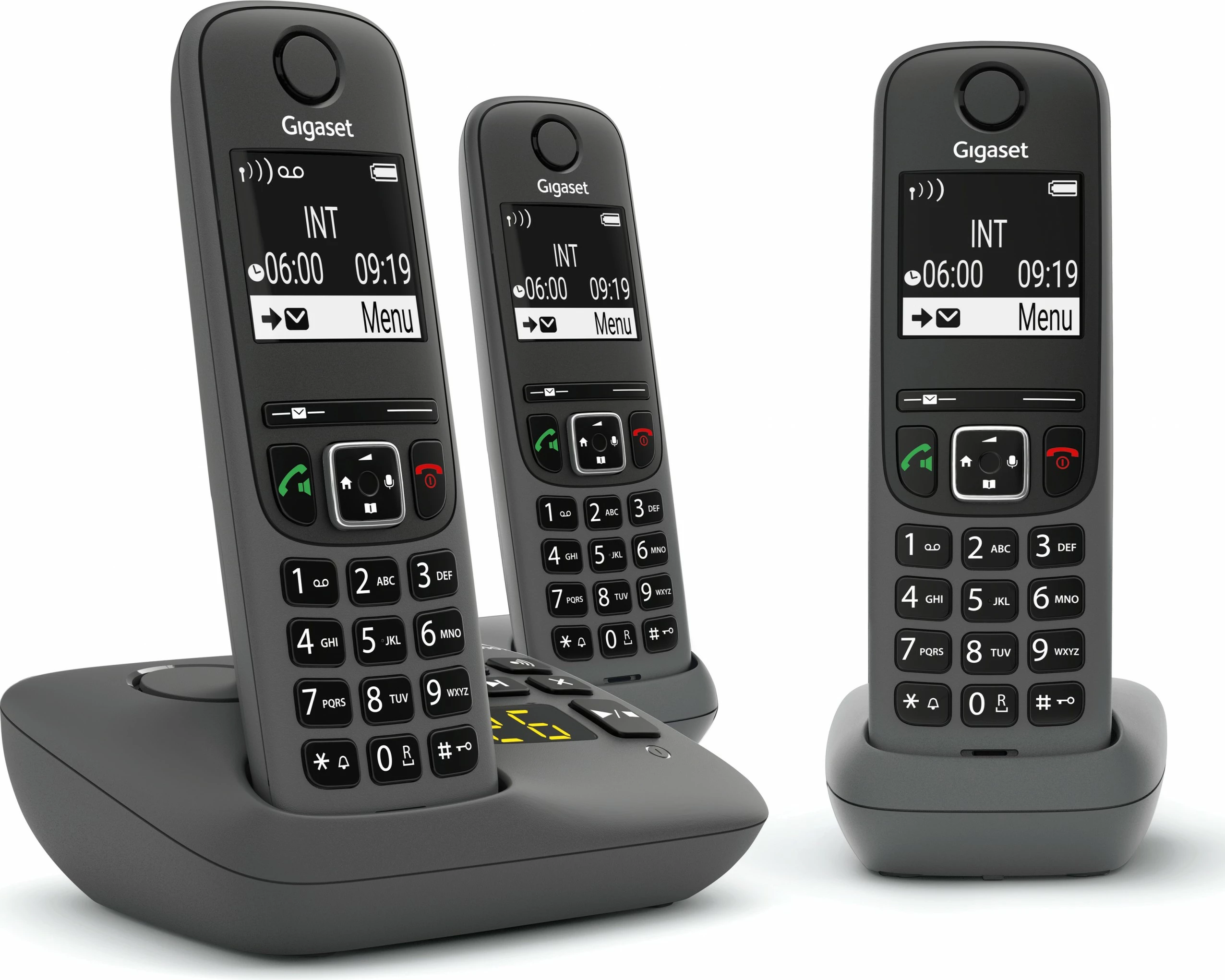 Telefon Gigaset AE690A, Analog/DECT, Mbajtës pa tela, Anthracite