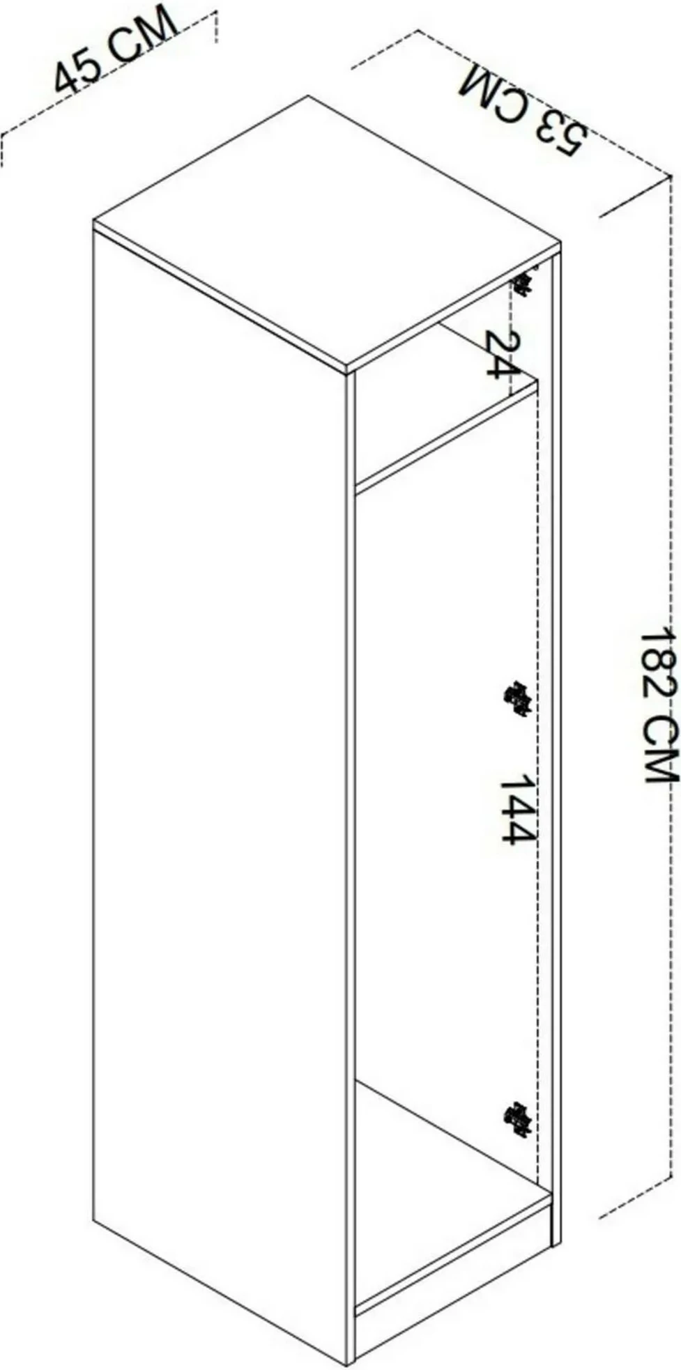 Dollap Skye Decor, ngjyrë e bardhë mat, Daisy 1600-38
