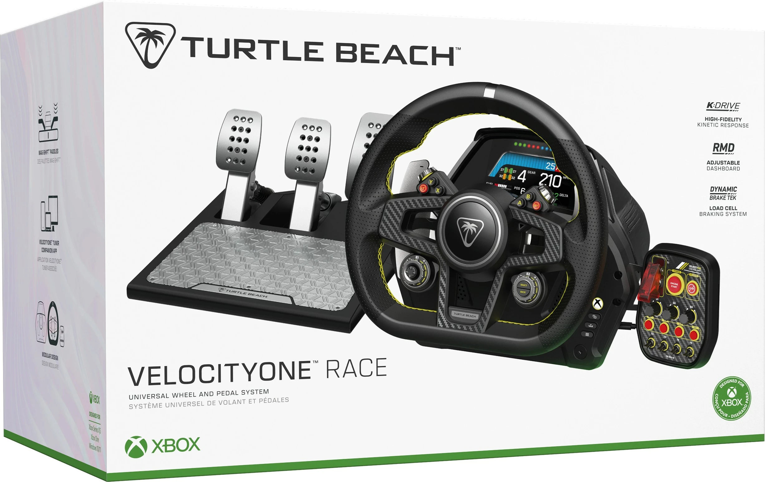 Set timoni e pedale Turtle Beach VelocityOne, PC, Xbox One, Xbox Series S/X, i zi