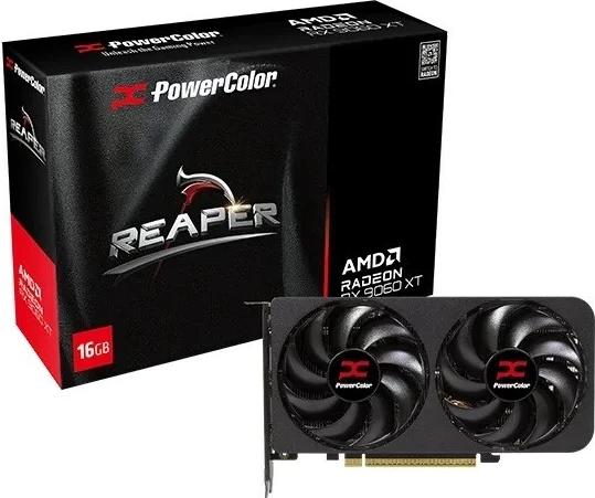 Kasë grafike PowerColor RX9060XT 16G-A, 16 GB, GDDR6, e zezë