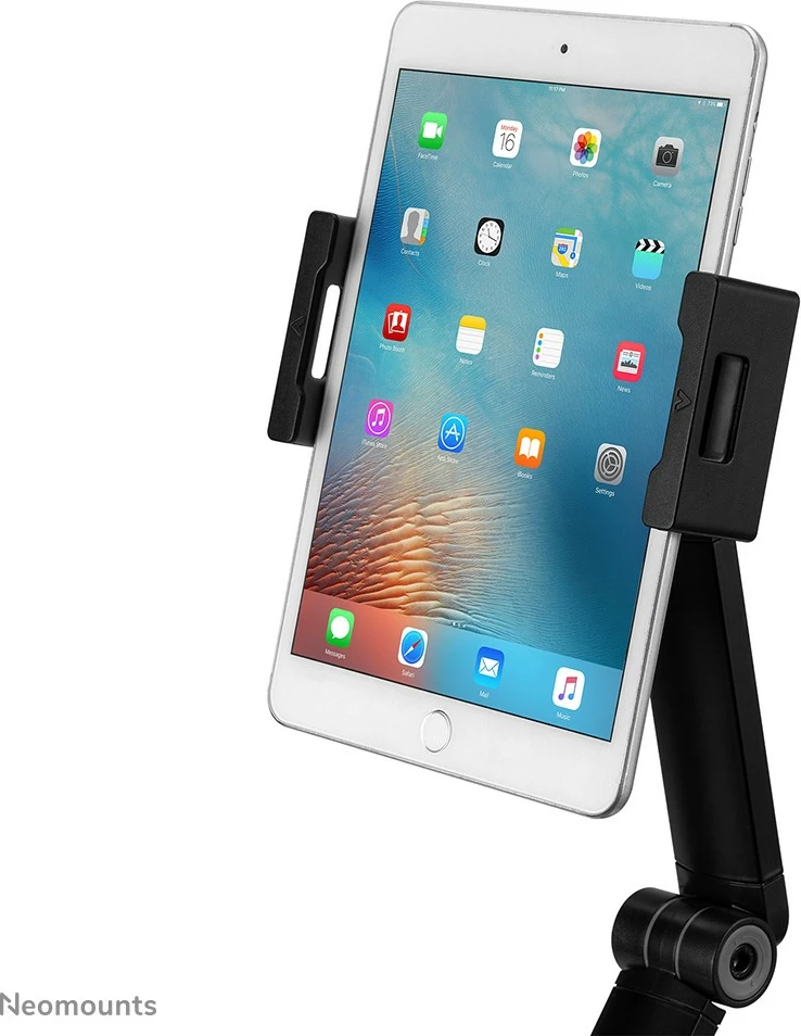 Mbajtës tavoline tabletë Newstar Neomounts, 3 pika rrotullimi, 4.7-12.9 inç, kapëse, e zezë