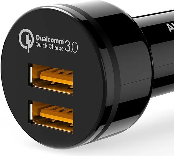 Mbushës veture AUKEY CC-T8, 2xUSB Quick Charge 3.0, 6A, 36W, i zi