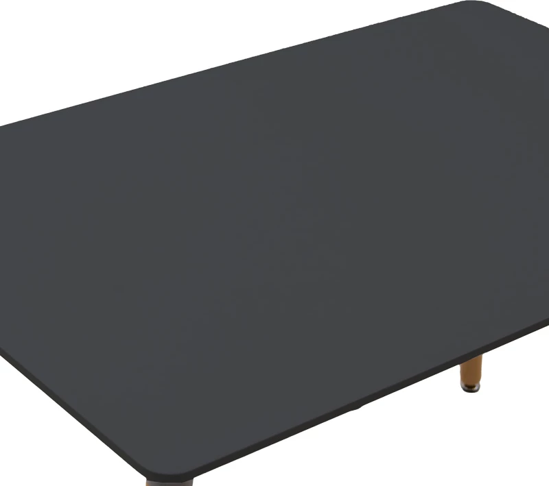 Set tavoline me karrige për ngrënie, 5 pjesë, Natali-Caron, MDF, ngjyrë e zezë-natyrale, 120x80x76cm