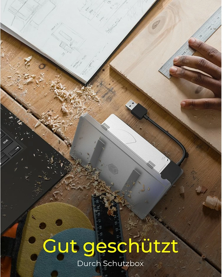 Kasë ICY BOX IB-AC603b-U3, 2.5", USB 3.2, antracit/zi