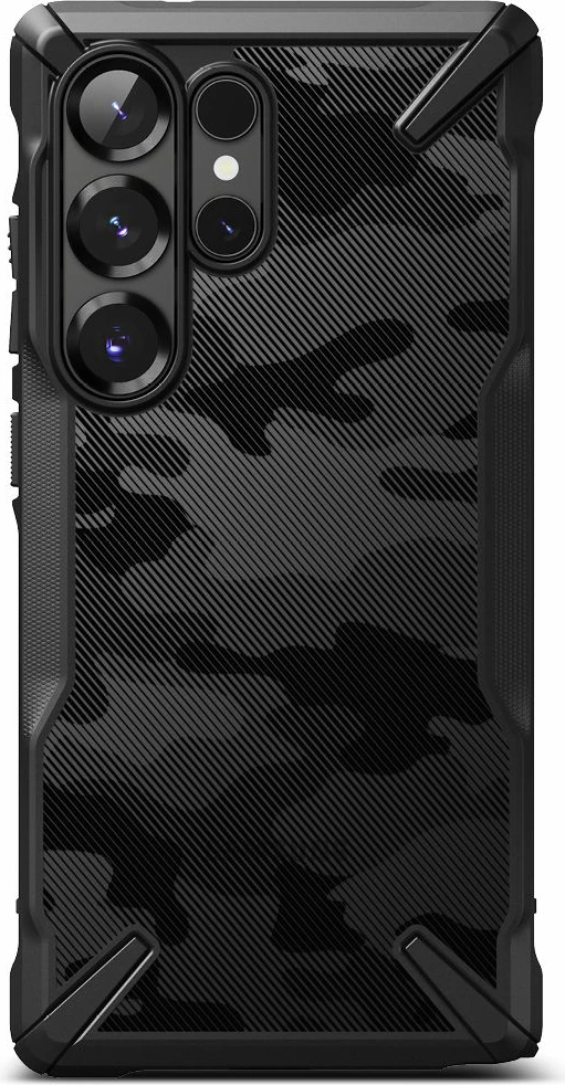 Mbështjellës Ringke Fusion X për Samsung Galaxy S25 Ultra, Black Camo