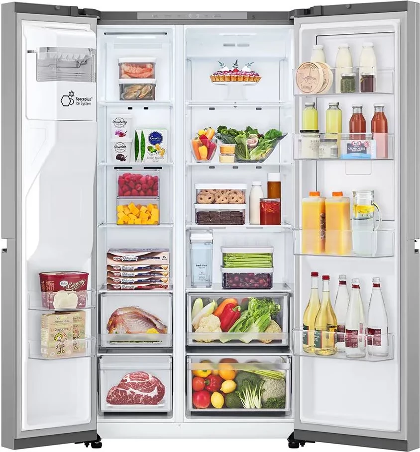 Frigorifer Side by Side, LG, GSJC41PYPE, 179 cm 641 L, Door-in-Door, klasa energjie E, argjendtë