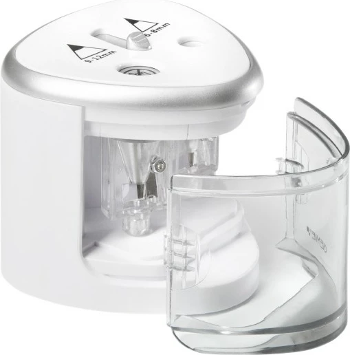 Mprehës elektrik lapsash GENIE PS 120, me bateri AA, transparent/bardhë