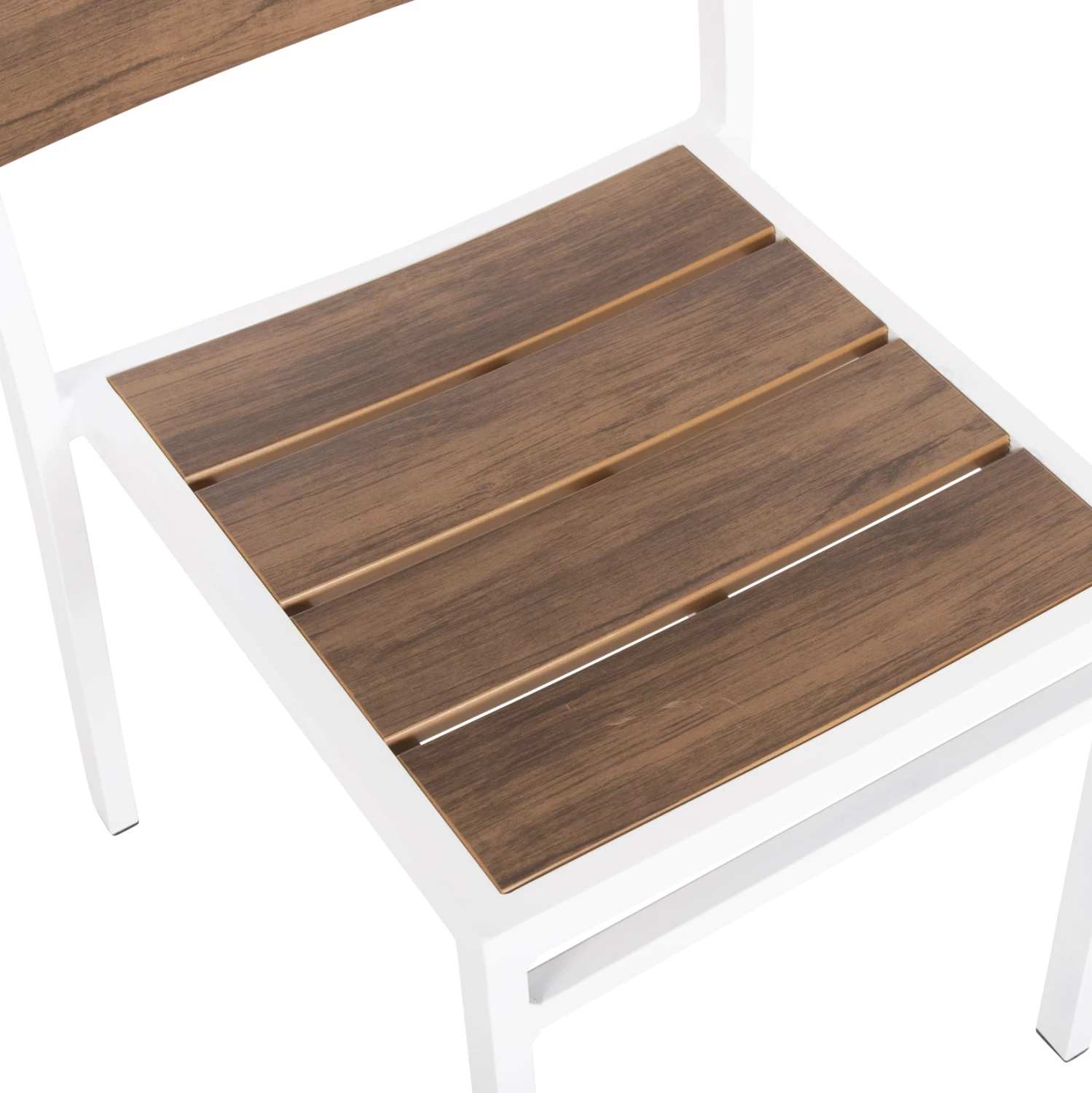 Karrige alumini SAGA FH6063.01 e bardhë me polywood 46x52x86Hcm