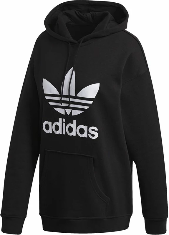 Duks adidas Trefoil Hoodie për Femra, i zi
