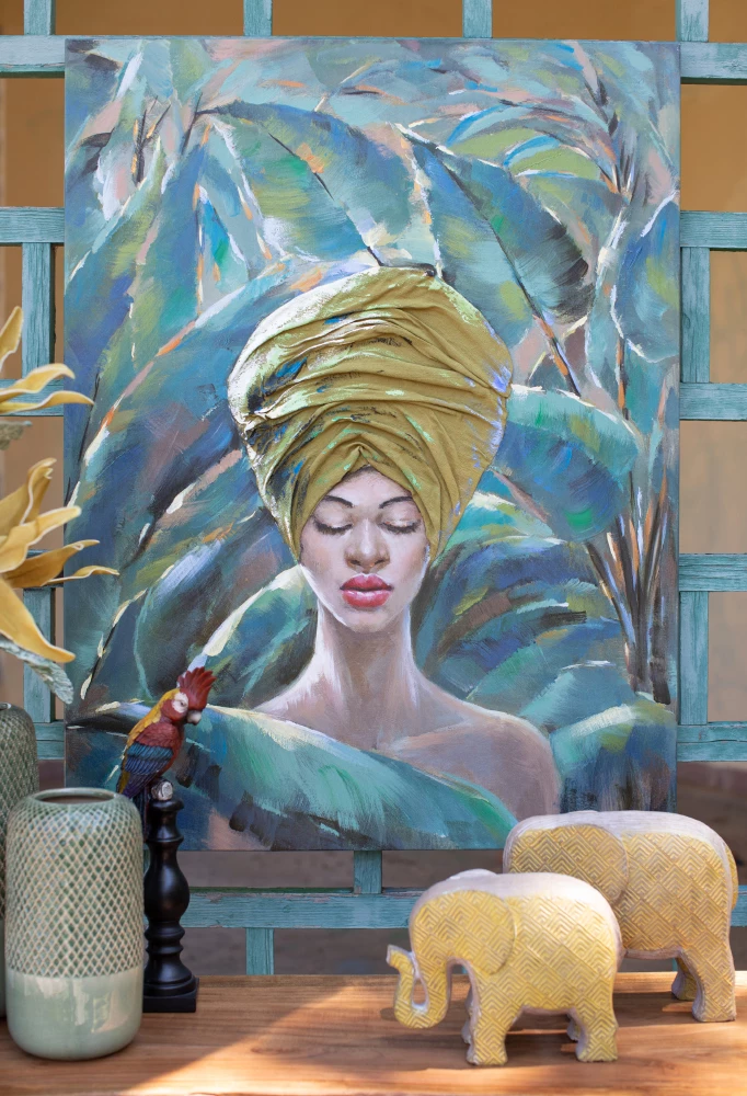 Pikturë dekorative Hide, shumëngjyrëshe, kanavacë, dru, 76x100x4cm