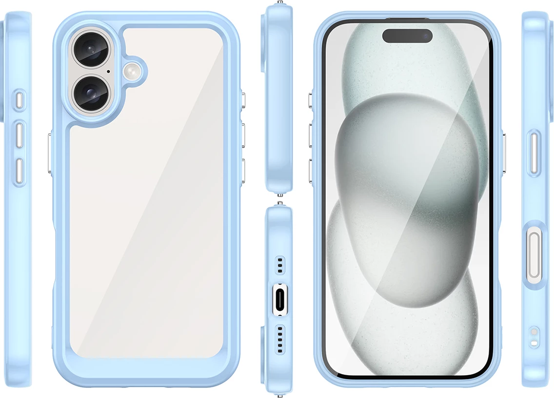 Mbështjellës Hurtel Outer Space Case për iPhone 16 Plus, kaltër