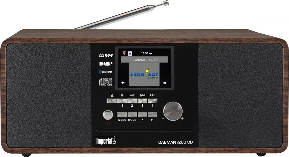 Radio multifunksionale Lenco DABMAN i200 CD, DAB+/FM/Internet/Bluetooth, kafe