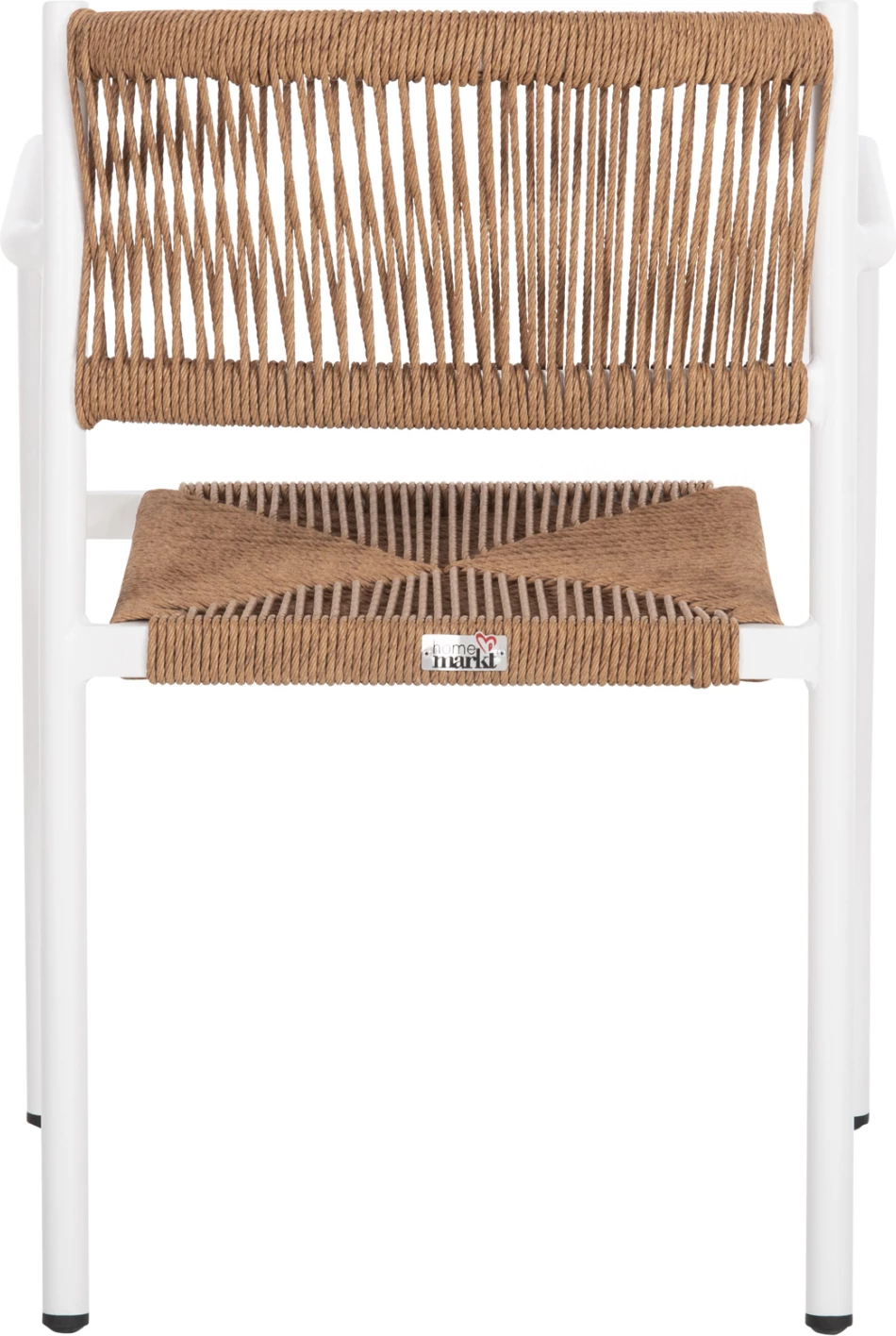 Karrige alumini STER FH5786.11 e bardhë me ratan sintetik në bezhë 55,5x53x78Hcm