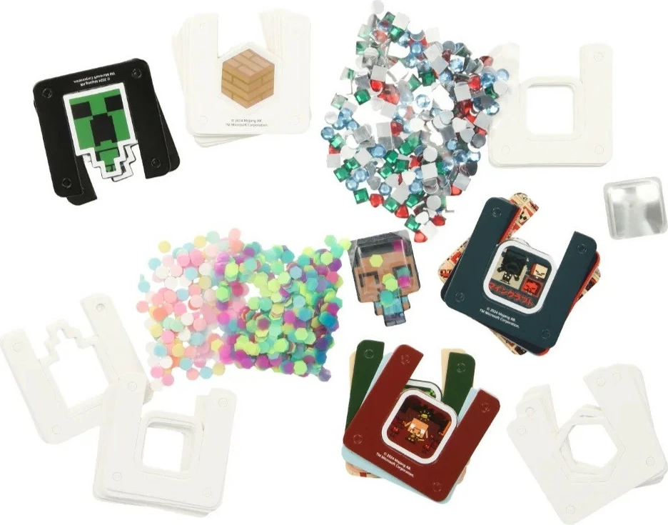 Set shtesë për krijues ngjitësesh 3D, Epee, EP60479, Minecraft, deri 30 ngjitëse, shumëngjyrësh, set