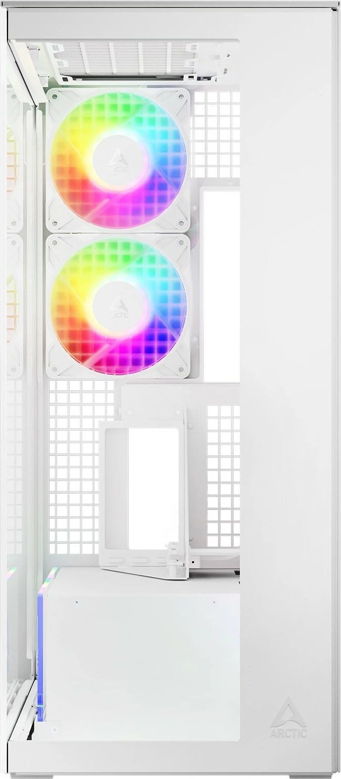 Kasë ARCTIC Xtender, Midi Tower, xham i temperuar, RGB, e bardhë