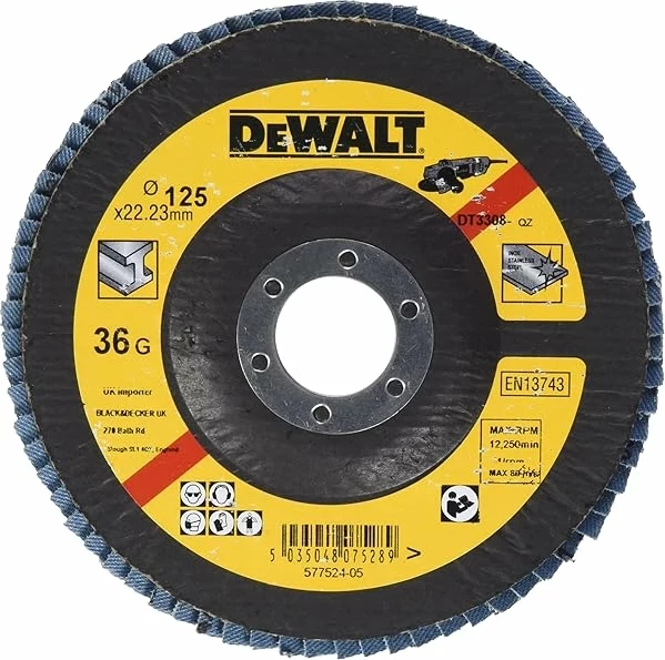 Disk lamelar brus DeWalt DT3258, 115 mm, grit 120, 10 copë