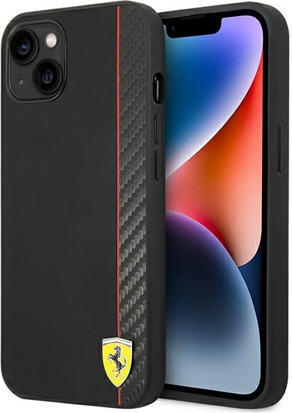 Mbështjellës Ferrari FEHCP14MAXBK për iPhone 14 Plus 6.7", hardcase, karbon, zi