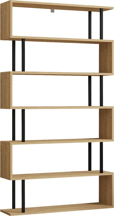 Raft librash Ziza, ngjyrë lisi, 90x22x162.6cm