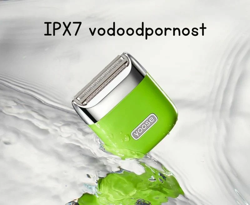 Makinë rroje elektrike për femra Yoose NANO, IPX7, USB-C, gjelbër, set 5 copë