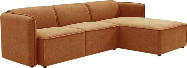 Kënd divani i kthyeshëm Soofa, ngjyrë portokalli, 270x163x74cm