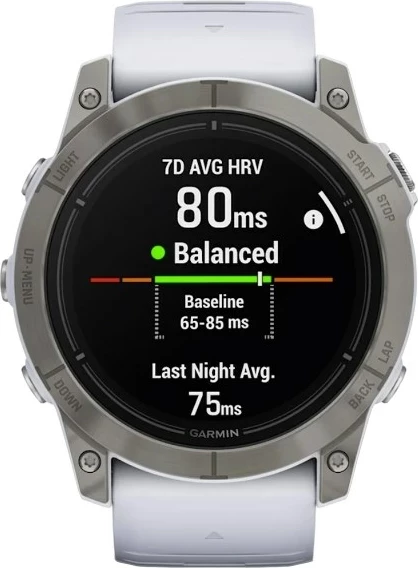 Smartwatch Garmin epix Pro (Gen 2), 51 mm, 32 GB, Titanium, Bardhë