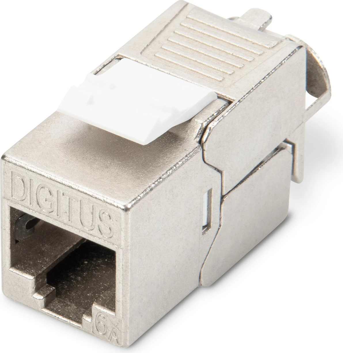 Keystone Jack Digitus Cat6a RJ45, i mbrojtur, metalik