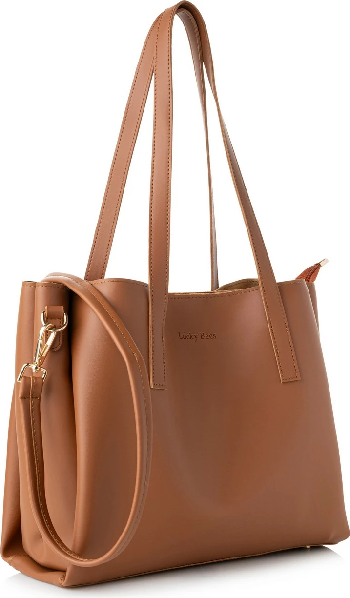 Çantë tote Lucky Bees, ngjyrë tan, 1257