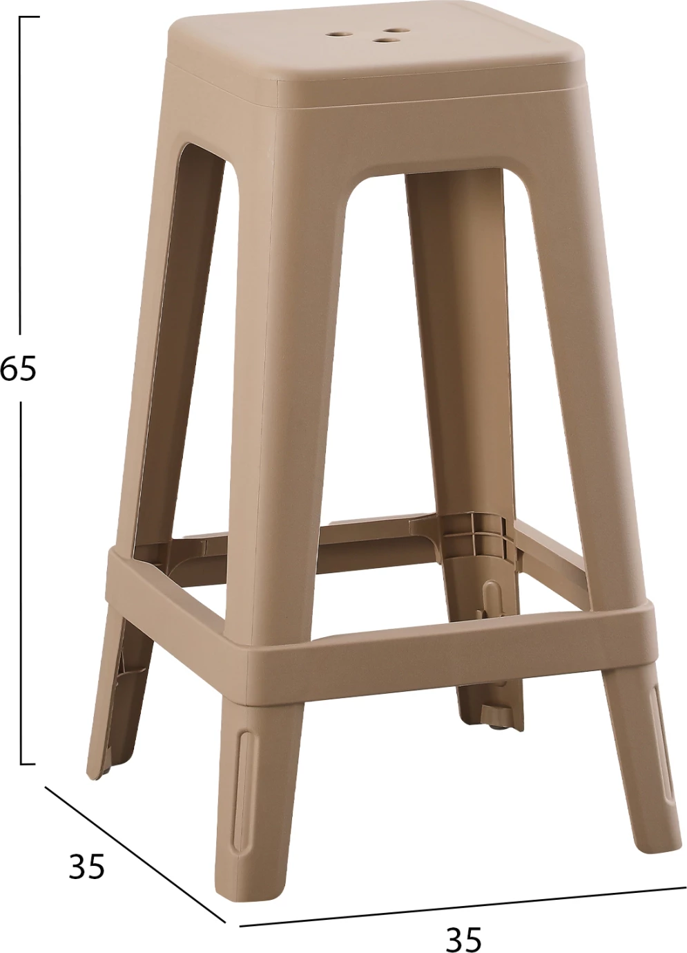 Karrige katrore polipropileni ZEB FH6128.05 kapuçino 35x35x65Hcm