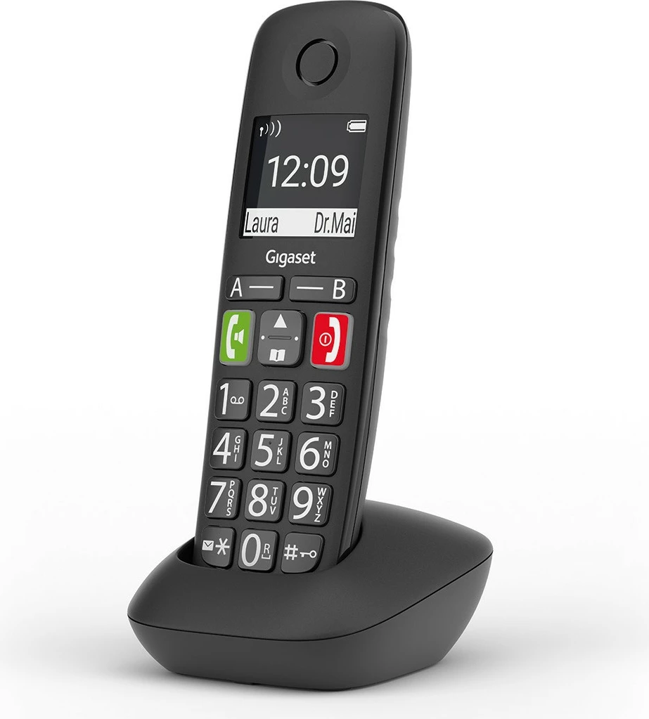 Telefon pa tela Gigaset E290HX, DECT, 150 kontakte, i zi