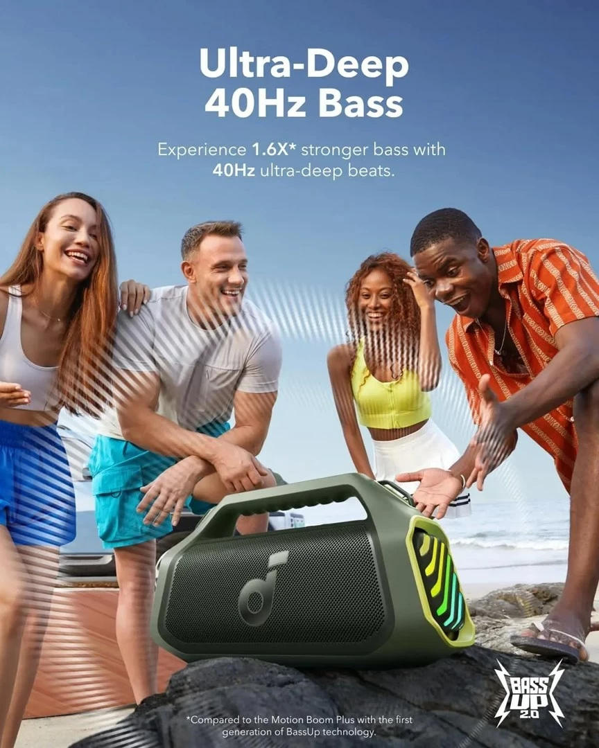 Boks portativ Soundcore Boom 2 Plus, 140W, Wireless, Gjelbër