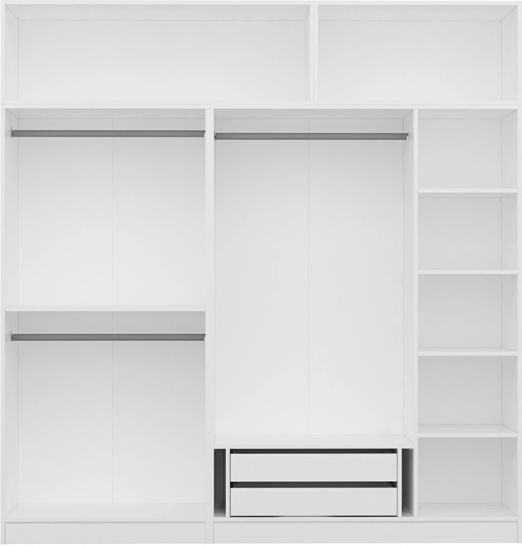 Dollap Skye Decor, ngjyrë e bardhë, 225x235x52cm, 9 pjesë