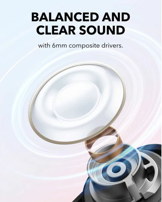 Kufje Anker Soundcore A30i pa kabllo Bluetooth 5.4 ANC IP54, blu