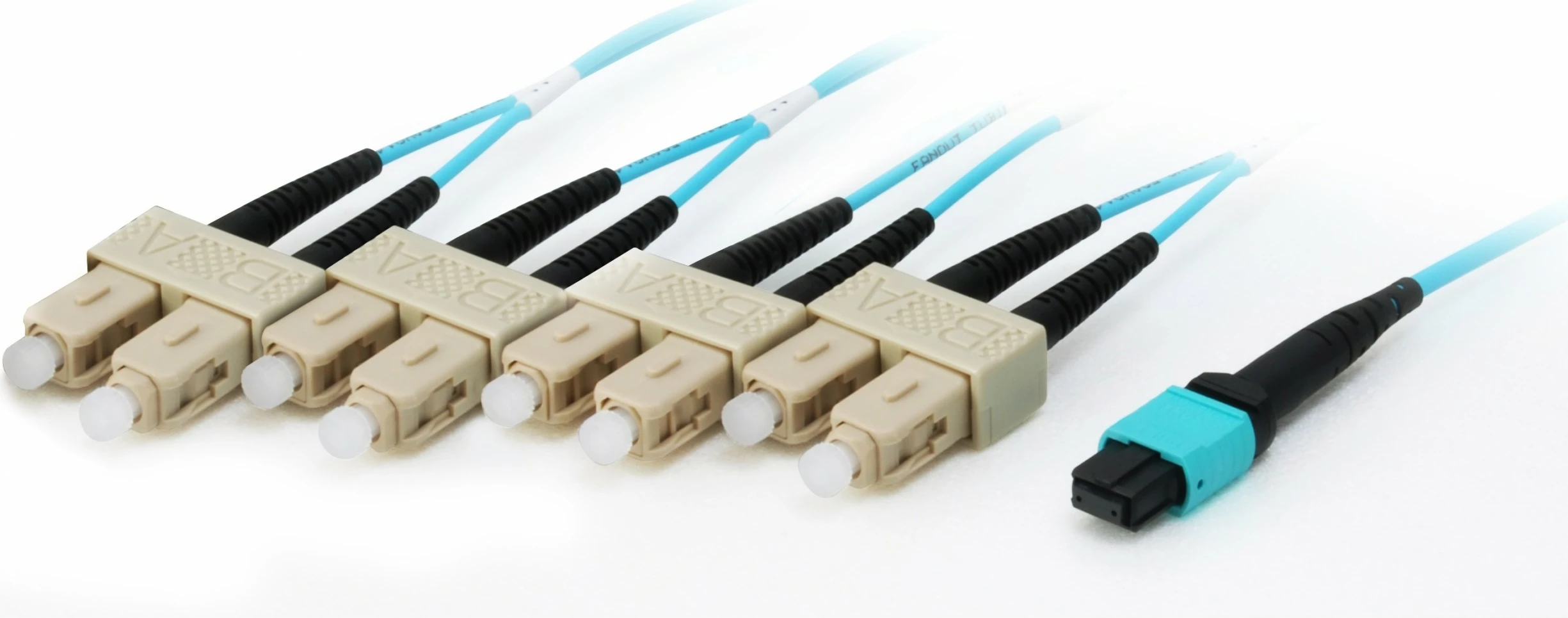Kabëll fibër optike Equip MTP/SC Trunk, OM4, 7m, cyan
