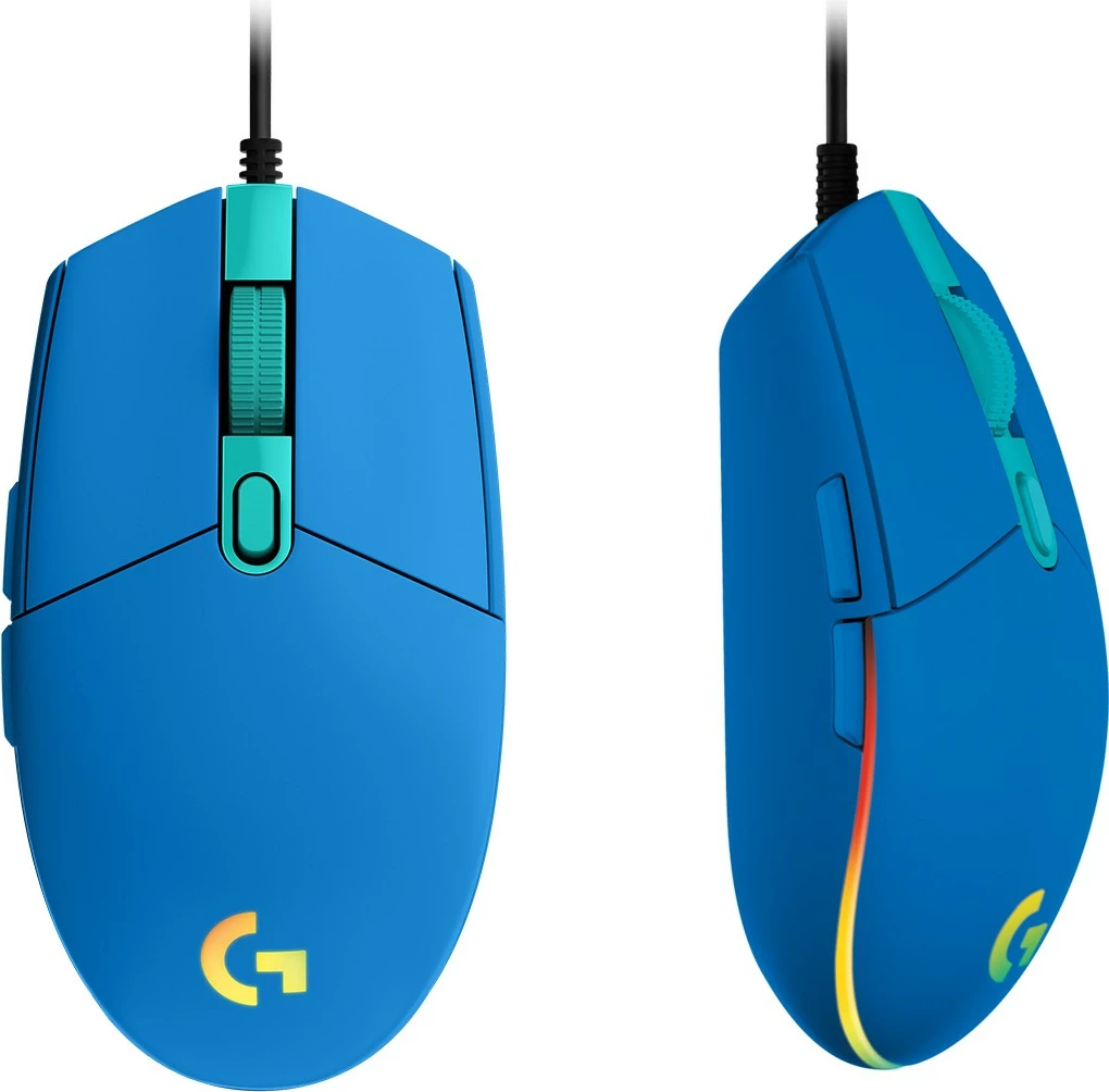 Maus gaming Logitech G203 LIGHTSYNC, USB, 8000 DPI, kaltër