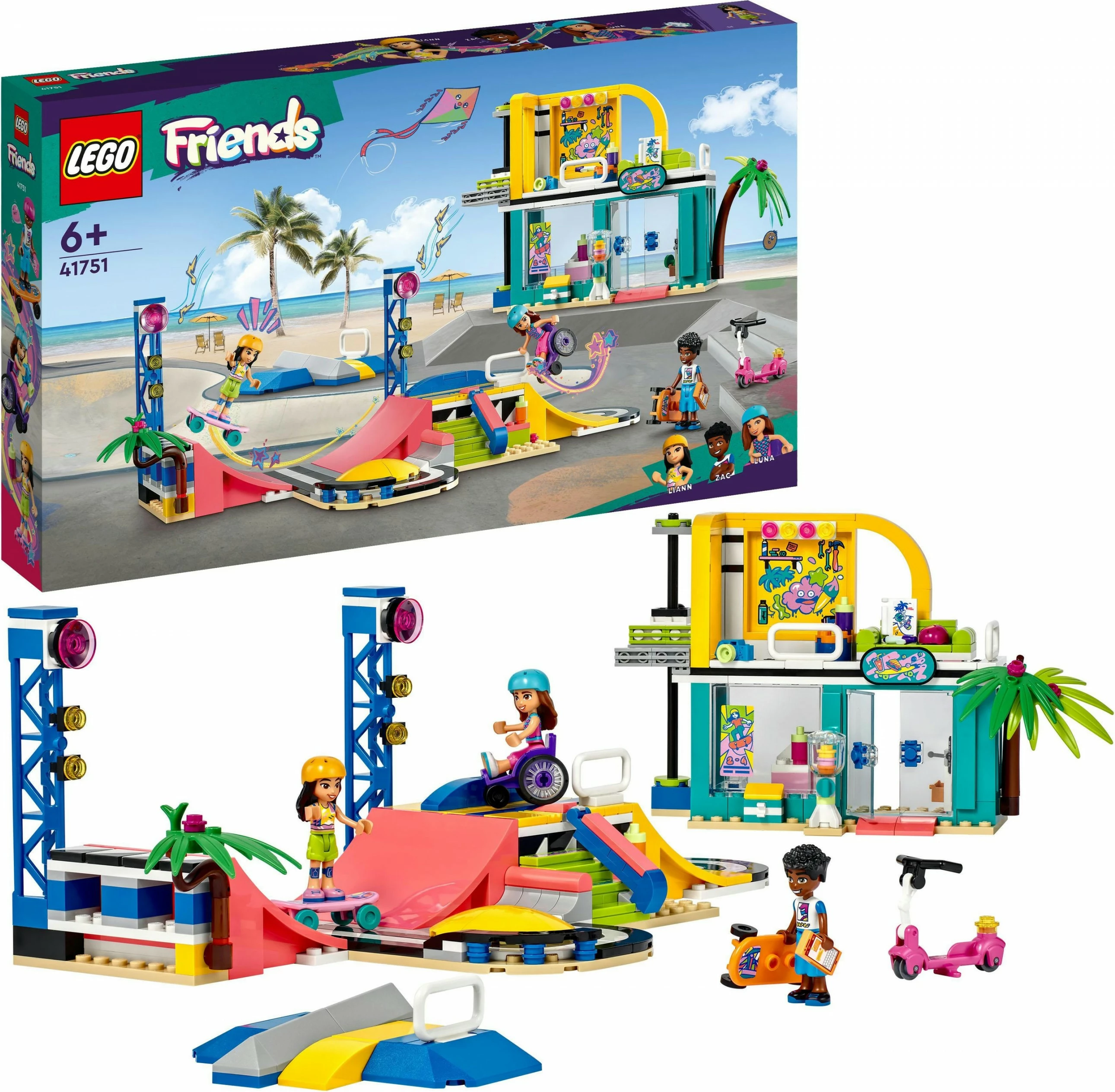 Set ndërtimi LEGO Friends Skate Park, 431 pjesë, Multikolor
