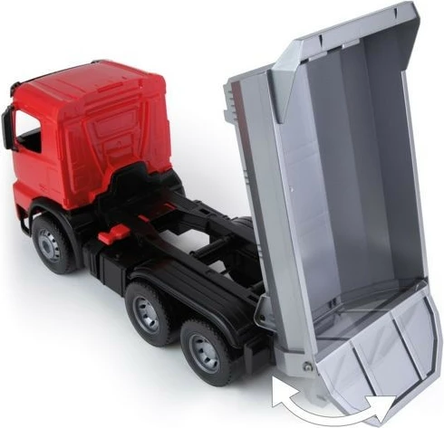 Kamion lodër Lena Worxx Dump Truck Aroc, 45 cm, i kuq/gri