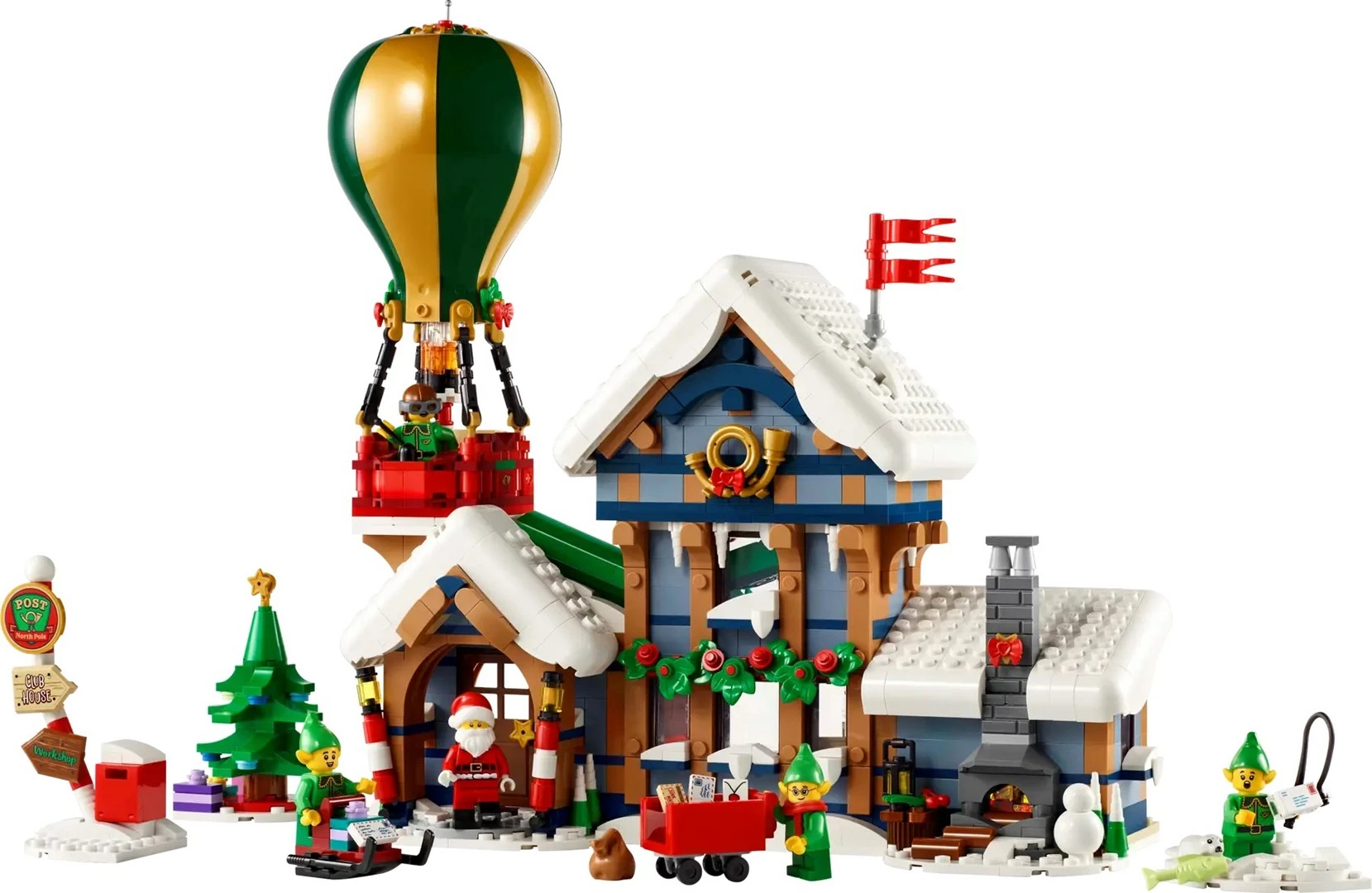 Set LEGO ICONS 10339 Santa's Post Office, 5 minifigura