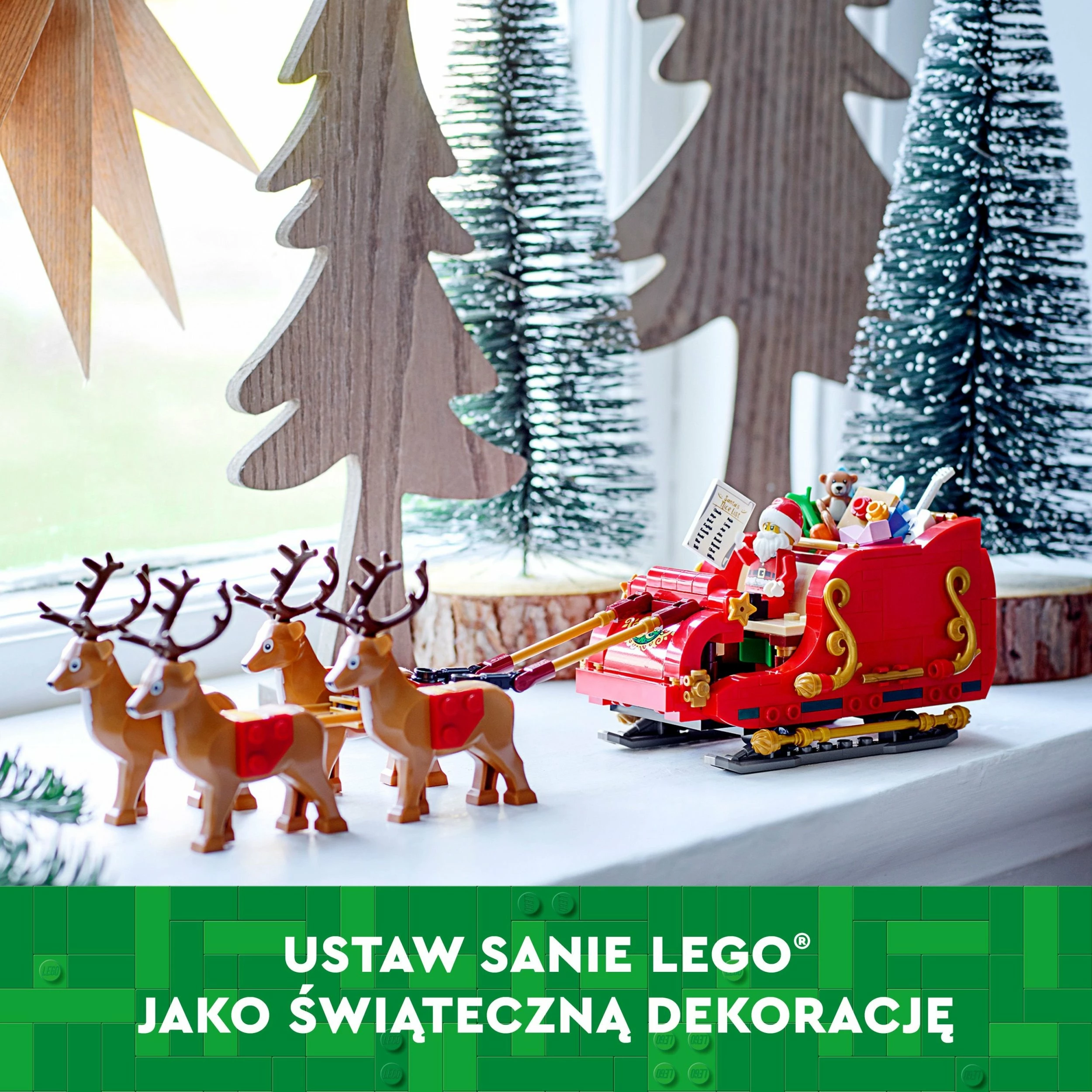 Set ndërtimi LEGO Santa's Sleigh 40499, 343 elemente, 9+