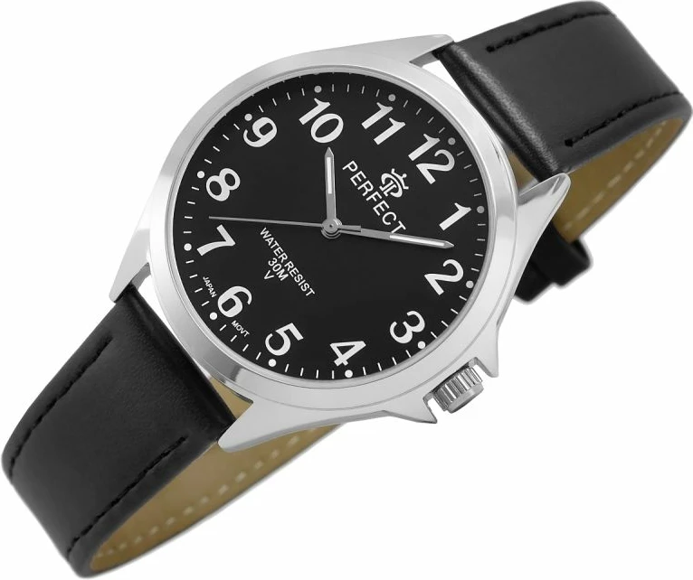 Orë dore meshkuj PERFECT GXB412-05, e zezë