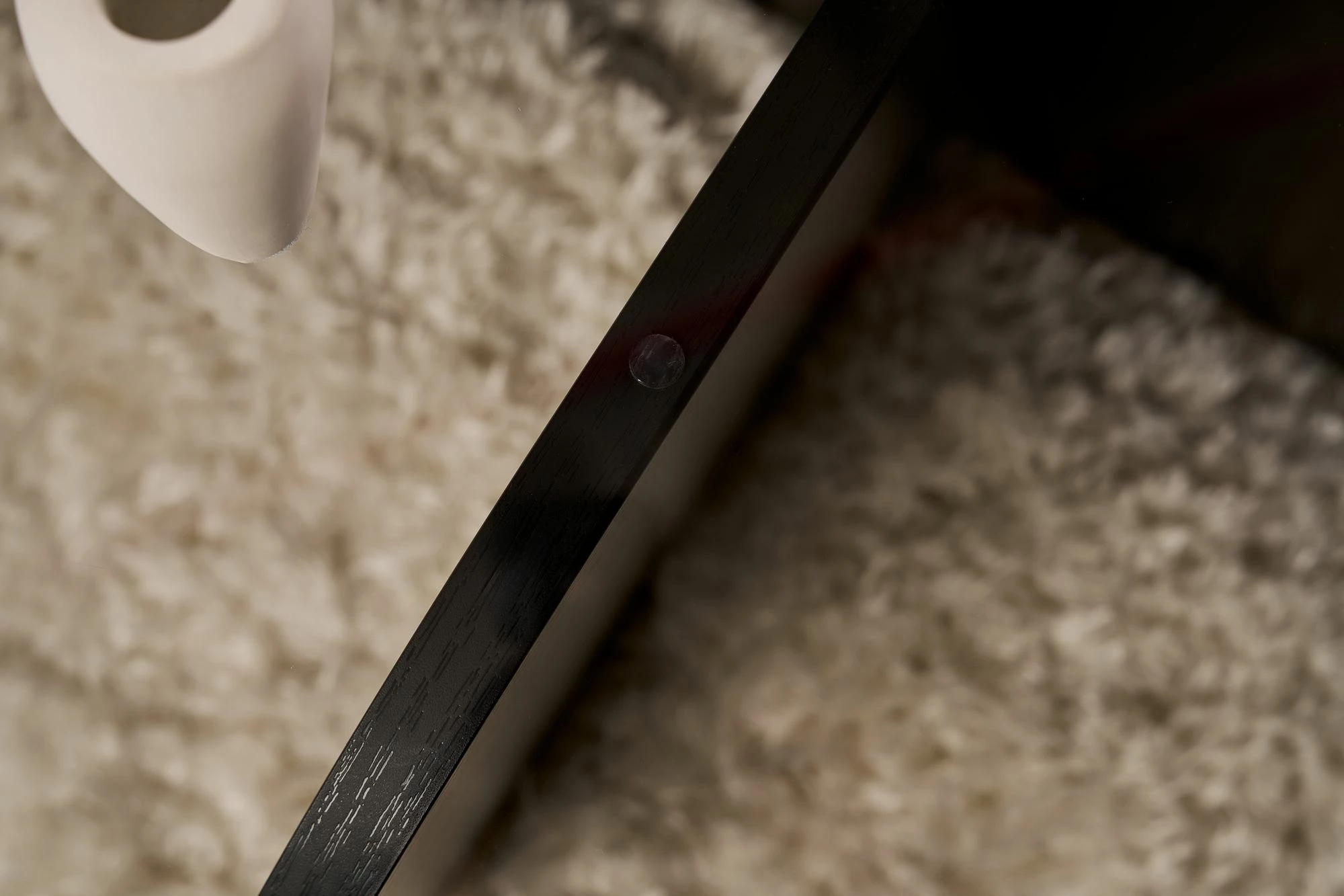 Tavolinë kafeje Nordure, Aeris, dru i zi, xham transparent